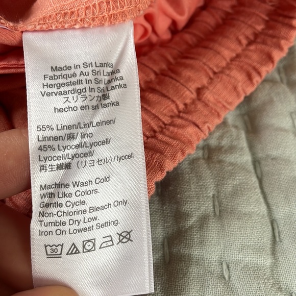 J. Crew Point Sur Seaside Linen Blend Joggers Dusty Peach Size 0P - Picture 6 of 6